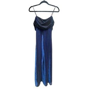 Betsy & Adam Sequin Gown Formal Evening Party Dress‎ Blue Black Size 8